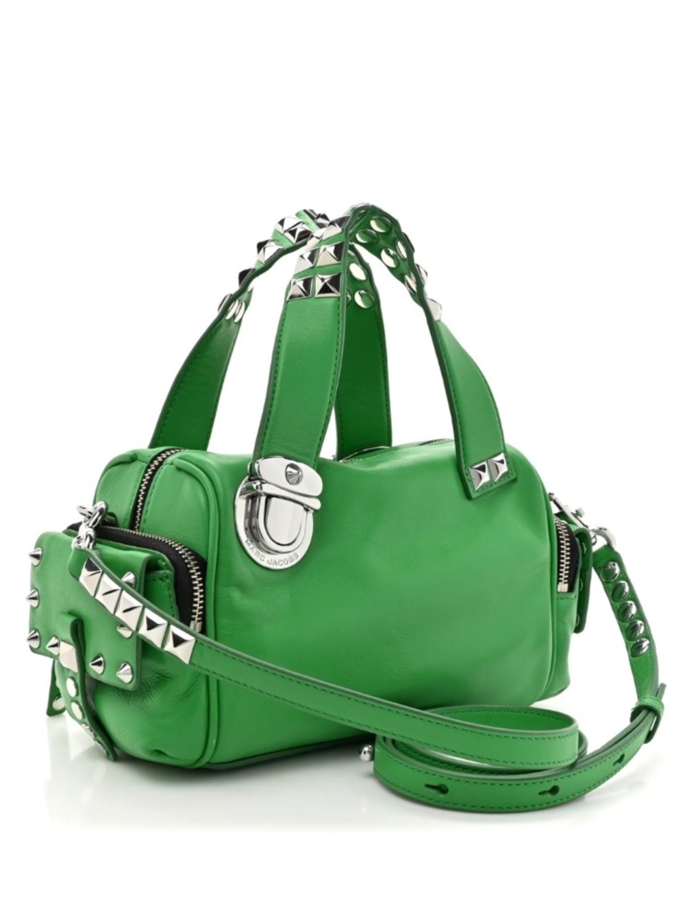 Very Rare Marc Jacobs Mini Studded Pushlock Satchel Fern Green